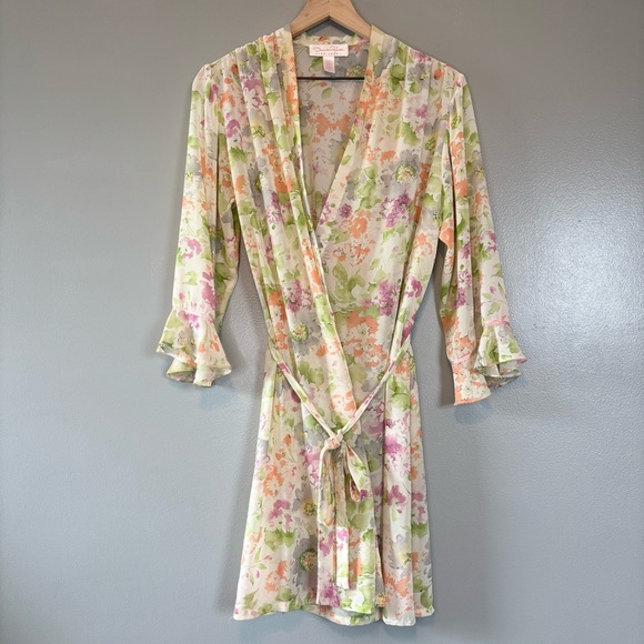 Oscar de la Renta Other - Vintage Oscar de la Renta Pink Label Medium Lightweight Robe Colorful Floral